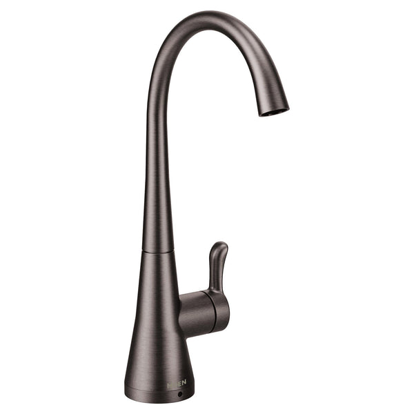 MOEN S5520BLS Sip Transitional Black stainless one-handle high arc beverage faucet