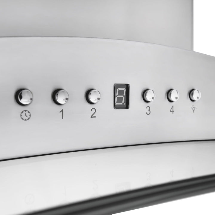 ZLINE KITCHEN AND BATH GL9I30 ZLINE Convertible Vent Island Mount Range Hood in Stainless Steel & Glass Size: 30 Inch