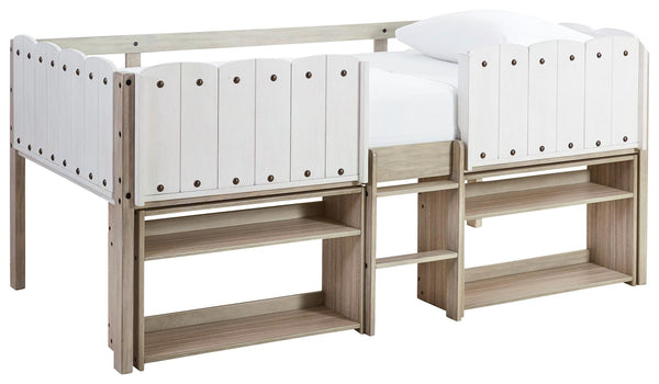 ASHLEY FURNITURE B081B7 Wrenalyn Twin Loft Bed With Under Bed Bookcase Storage