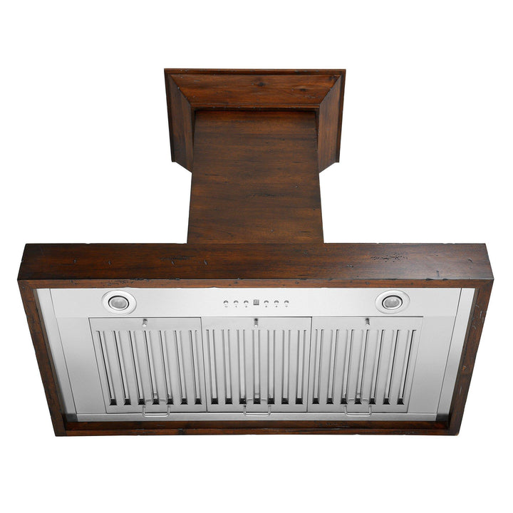 ZLINE KITCHEN AND BATH KBRR30 ZLINE Convertible Vent Wooden Wall Mount Range Hood in Walnut Size: 30 inch