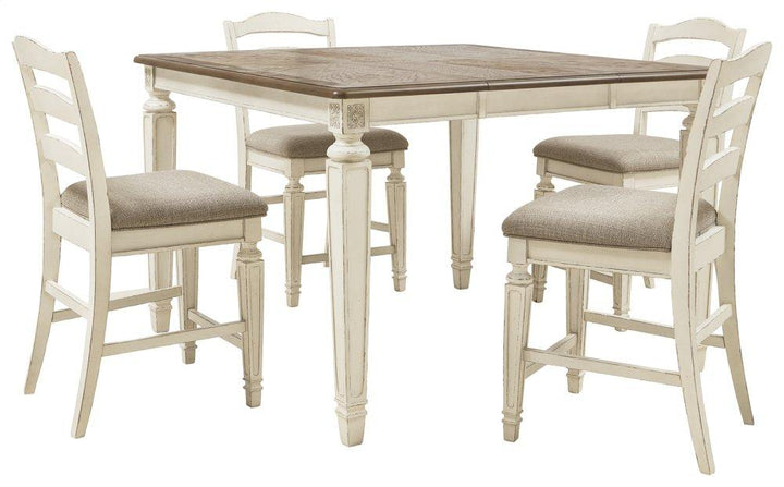 ASHLEY FURNITURE PKG008918 Counter Height Dining Table and 4 Barstools