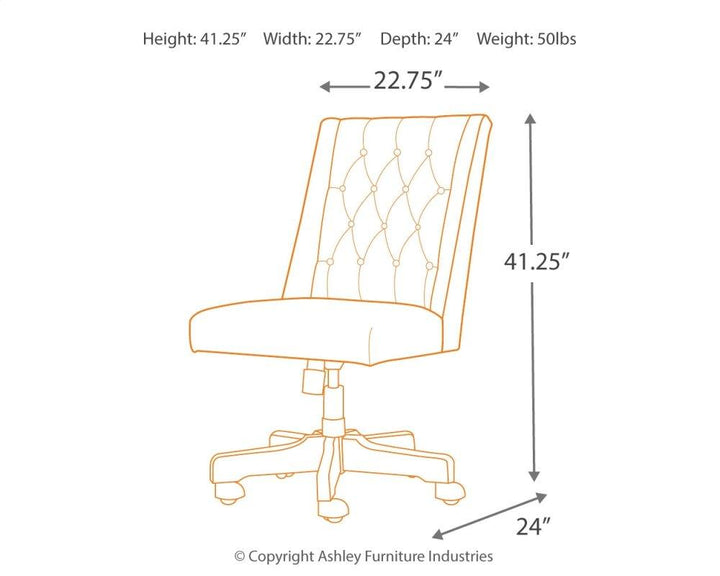 ASHLEY FURNITURE PKG008076 Home Office Desk With Chair