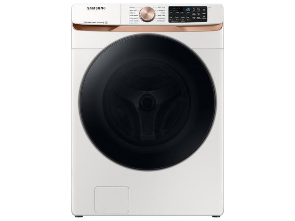 SAMSUNG WF50BG8300AEUS 5.0 cu. ft. Extra Large Capacity Smart Front Load Washer with Super Speed Wash and Steam in Ivory