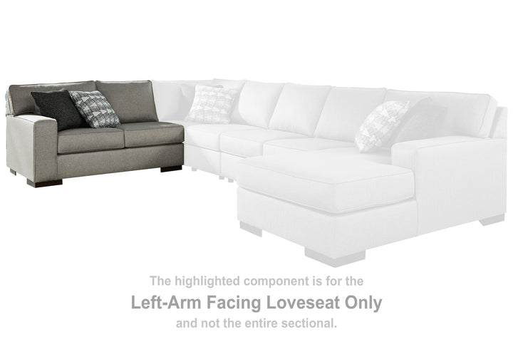 ASHLEY FURNITURE 4190255 Marsing Nuvella Left-arm Facing Loveseat