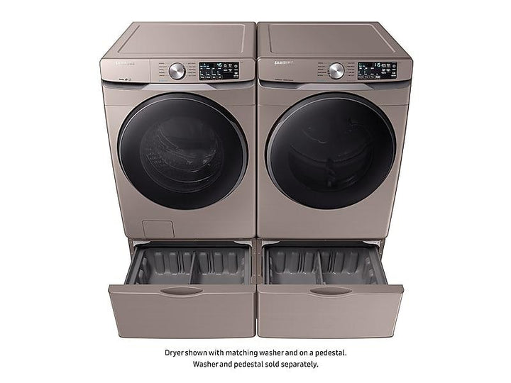 SAMSUNG DVE45R6100C 7.5 cu. ft. Electric Dryer with Steam Sanitize+ in Champagne