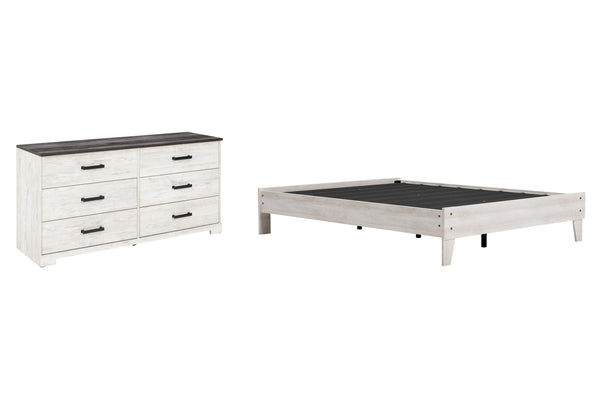 ASHLEY FURNITURE PKG009324 Queen Platform Bed With Dresser