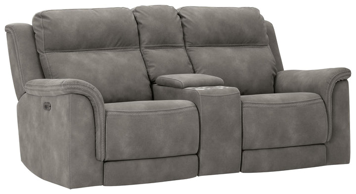 ASHLEY FURNITURE 5930118 Next-gen Durapella Power Reclining Loveseat With Console