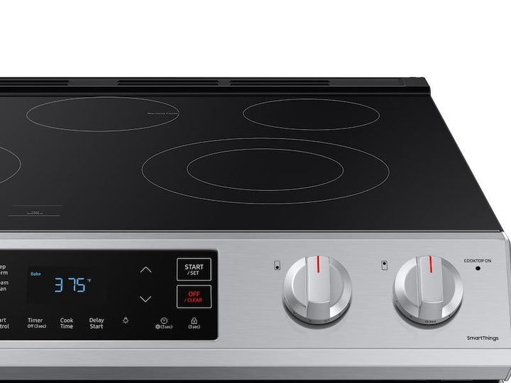 SAMSUNG NE63T8111SS 6.3 cu. ft. Smart Slide-in Electric Range in Stainless Steel