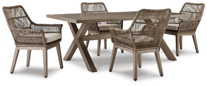 ASHLEY FURNITURE PKG014896 Outdoor Dining Table and 4 Chairs