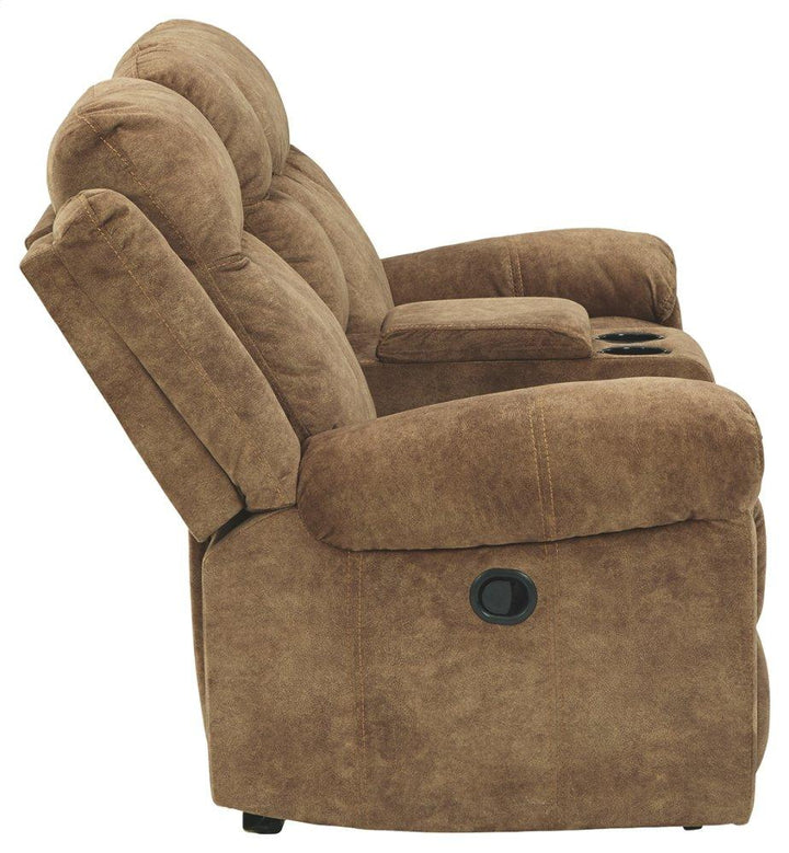 ASHLEY FURNITURE 8230494 Huddle-up Glider Reclining Loveseat With Console