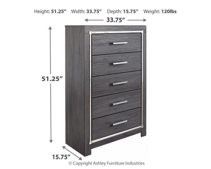 ASHLEY FURNITURE PKG003609 Full Panel Bed With Mirrored Dresser and Chest