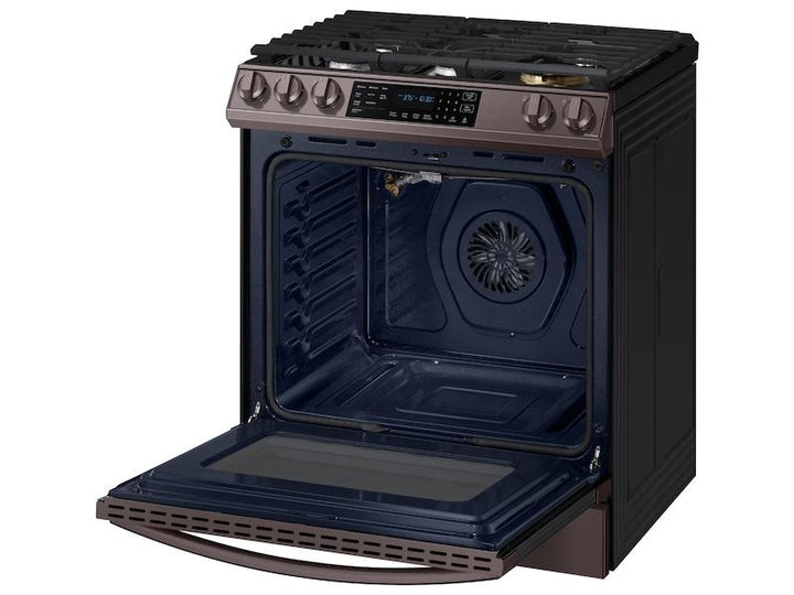 SAMSUNG NX60T8511ST 6.0 cu ft. Smart Slide-in Gas Range with Air Fry in Tuscan Stainless Steel