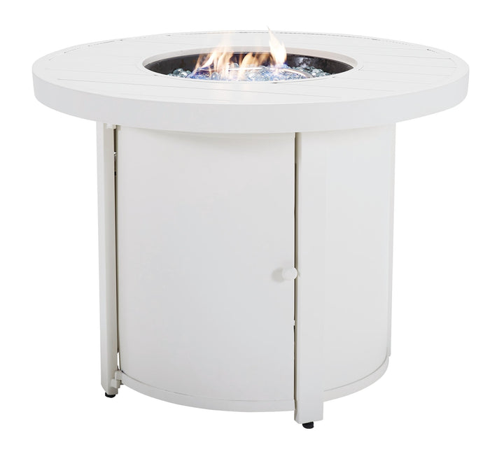 ASHLEY FURNITURE PKG014532 Outdoor Fire Pit Table and 4 Chairs
