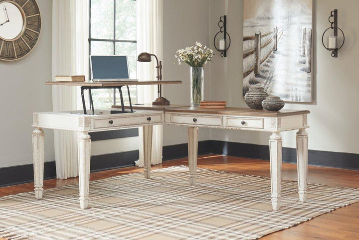 ASHLEY FURNITURE H743H2 Realyn 2-piece Home Office Lift Top Desk