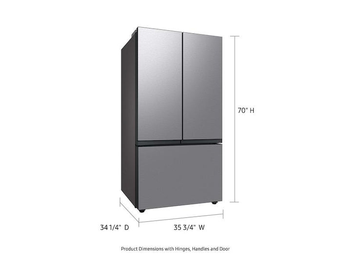 SAMSUNG RF30BB6600QLAA Bespoke 3-Door French Door Refrigerator 30 cu. ft. with Beverage Center TM in Stainless Steel