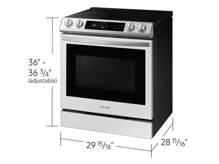 SAMSUNG NX60BB871112AA Bespoke Smart Slide-in Gas Range 6.0 cu. ft. with Smart Dial, Air Fry & Wi-Fi in White Glass