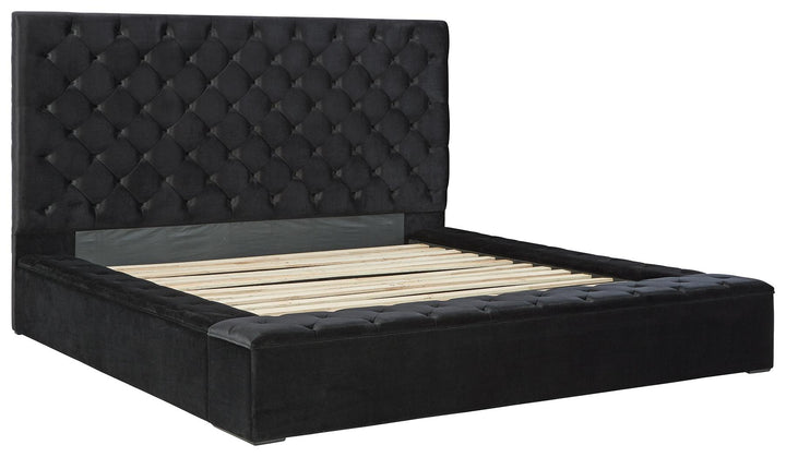 ASHLEY FURNITURE B758B15 Lindenfield California King Upholstered Storage Bed