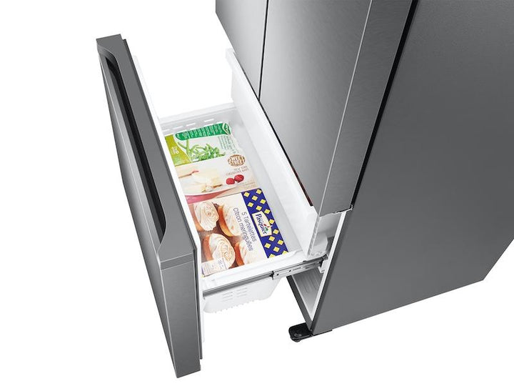 SAMSUNG RF18A5101SR 18 cu. ft. Smart Counter Depth 3-Door French Door Refrigerator in Stainless Steel