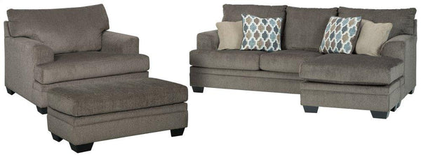 ASHLEY FURNITURE PKG001721 Sofa Chaise, Chair, and Ottoman