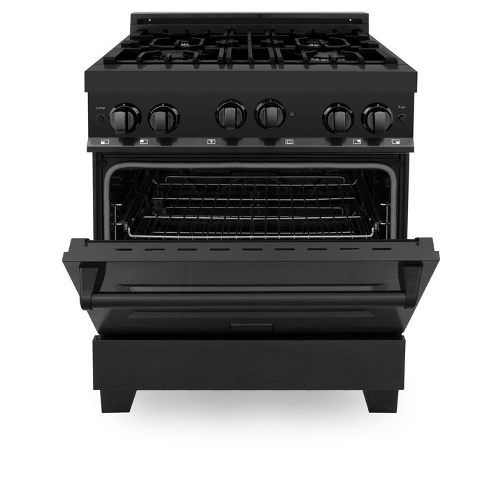 ZLINE KITCHEN AND BATH RGB24 ZLINE 24" 2.8 cu. ft. Range with Gas Stove and Gas Oven in Black Stainless Steel