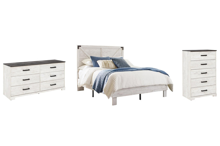 ASHLEY FURNITURE PKG009337 Queen Platform Bed With Dresser and Chest