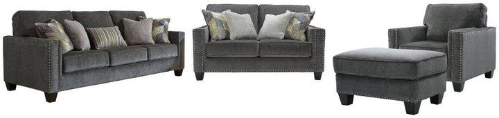 ASHLEY FURNITURE PKG001309 Sofa, Loveseat, Chair and Ottoman