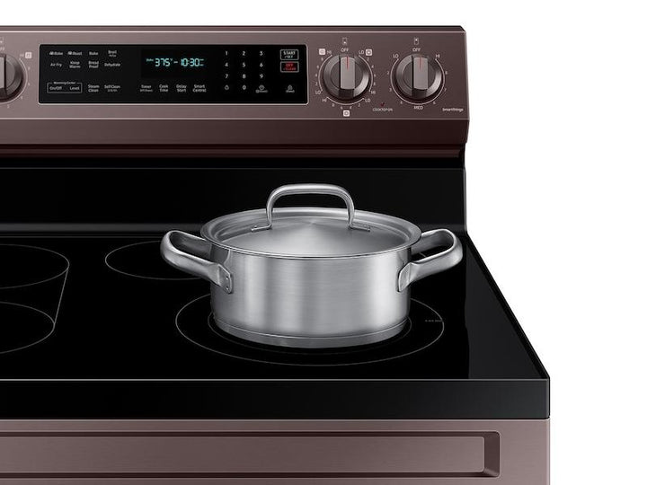 SAMSUNG NE63A6711ST 6.3 cu. ft. Smart Freestanding Electric Range with No-Preheat Air Fry, Convection+ & Griddle in Tuscan Stainless Steel