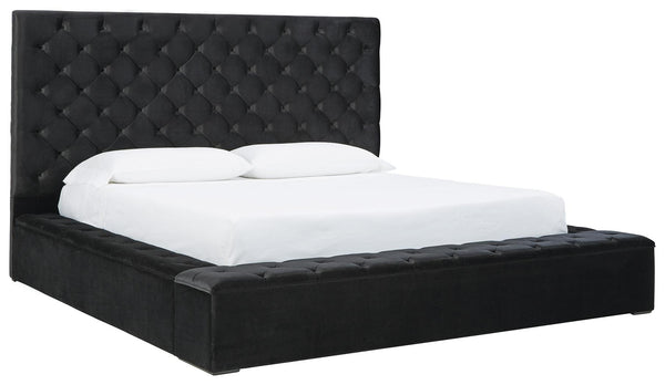 ASHLEY FURNITURE B758B15 Lindenfield California King Upholstered Storage Bed