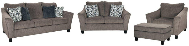 ASHLEY FURNITURE PKG001366 Sofa, Loveseat, Chair and Ottoman