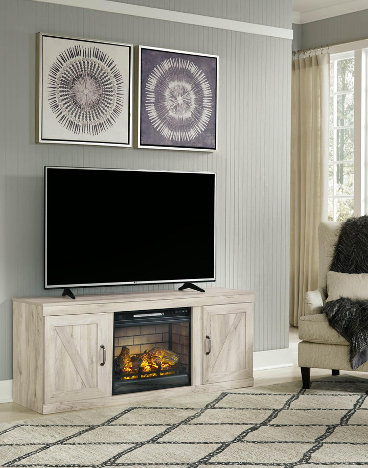 ASHLEY FURNITURE EW0331W7 Bellaby TV Stand With Electric Fireplace