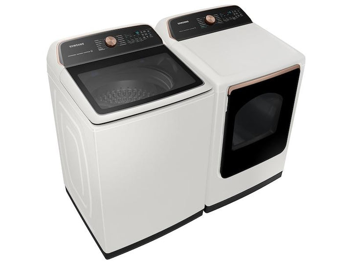 SAMSUNG DVE55A7300E 7.4 cu. ft. Smart Electric Dryer with Steam Sanitize+ in Ivory