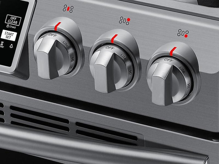 SAMSUNG NX58H9500WS 5.8 cu. ft. Slide-In Gas Range with True Convection in Stainless Steel