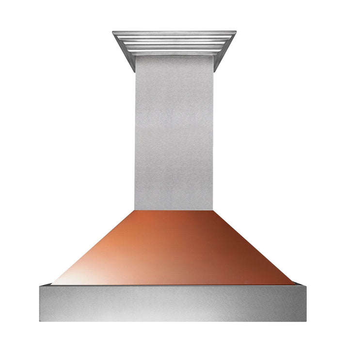 ZLINE KITCHEN AND BATH 8654C30 ZLINE Ducted ZLINE DuraSnow Stainless Steel R Range Hood with Copper Shell Size: 30 Inch