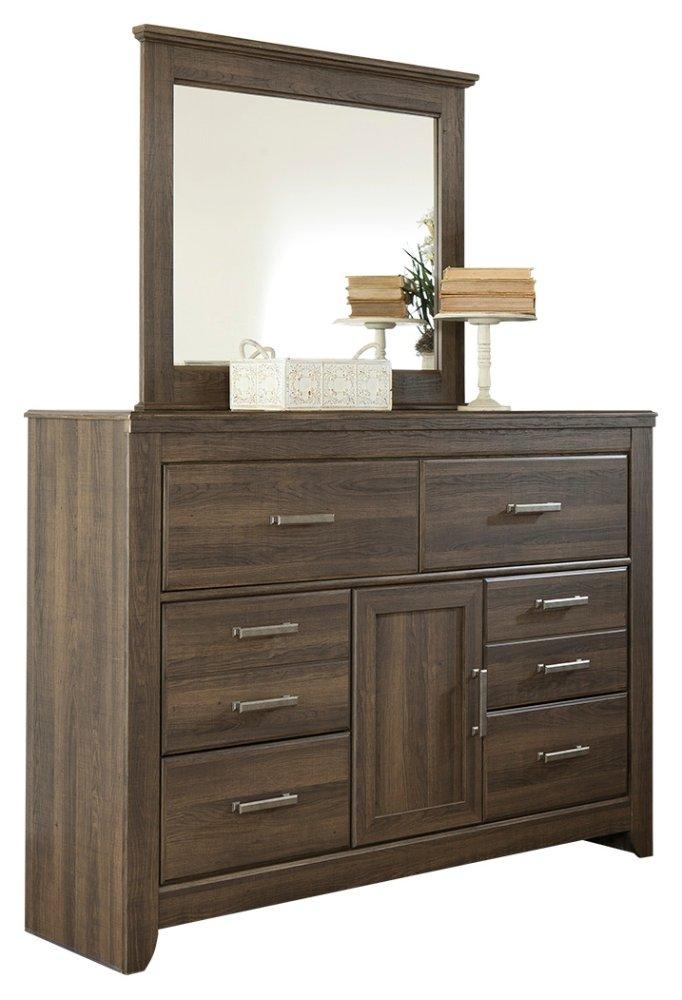 ASHLEY FURNITURE PKG000026 Queen Poster Bed With Mirrored Dresser and 2 Nightstands