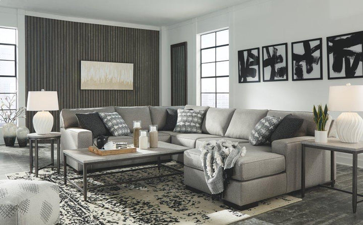 ASHLEY FURNITURE 41902S4 Marsing Nuvella 4-piece Sectional With Chaise