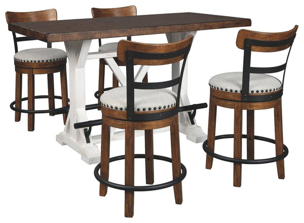 ASHLEY FURNITURE PKG002023 Counter Height Dining Table and 4 Barstools