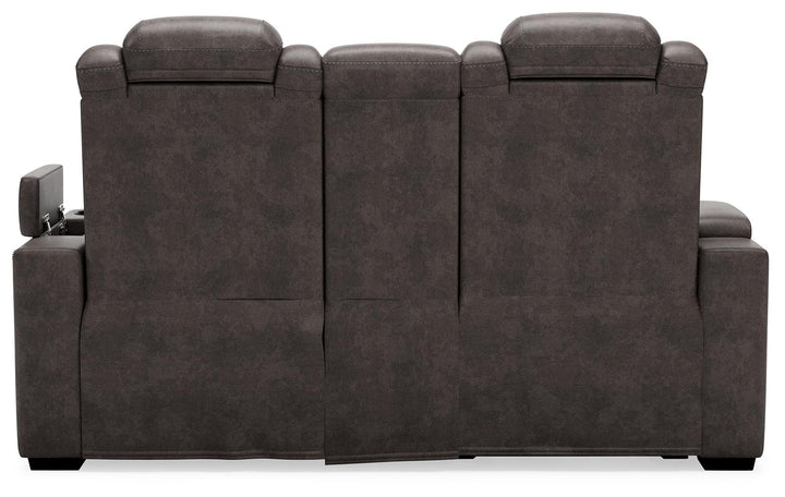 ASHLEY FURNITURE 9300318 Hyllmont Power Reclining Loveseat With Console