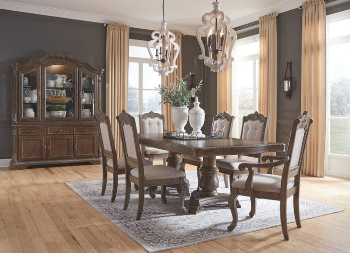 ASHLEY FURNITURE PKG002289 Dining Table and 6 Chairs With Storage