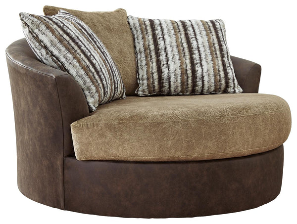 ASHLEY FURNITURE 1870421 Alesbury Oversized Swivel Accent Chair