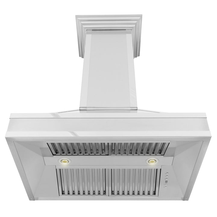 ZLINE KITCHEN AND BATH 655MR30 ZLINE Designer Series Wall Mount Range Hood in DuraSnow R Stainless Steel with Mirror Accents Size: 30 Inch