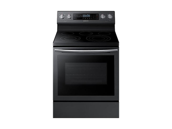 SAMSUNG NE59N6650SG 5.9 cu. ft. Freestanding Electric Range with True Convection & Steam Assist in Black Stainless Steel