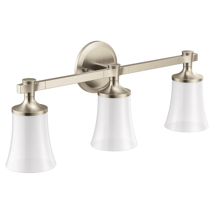 MOEN YB0363BN Flara Brushed nickel three globe bath light