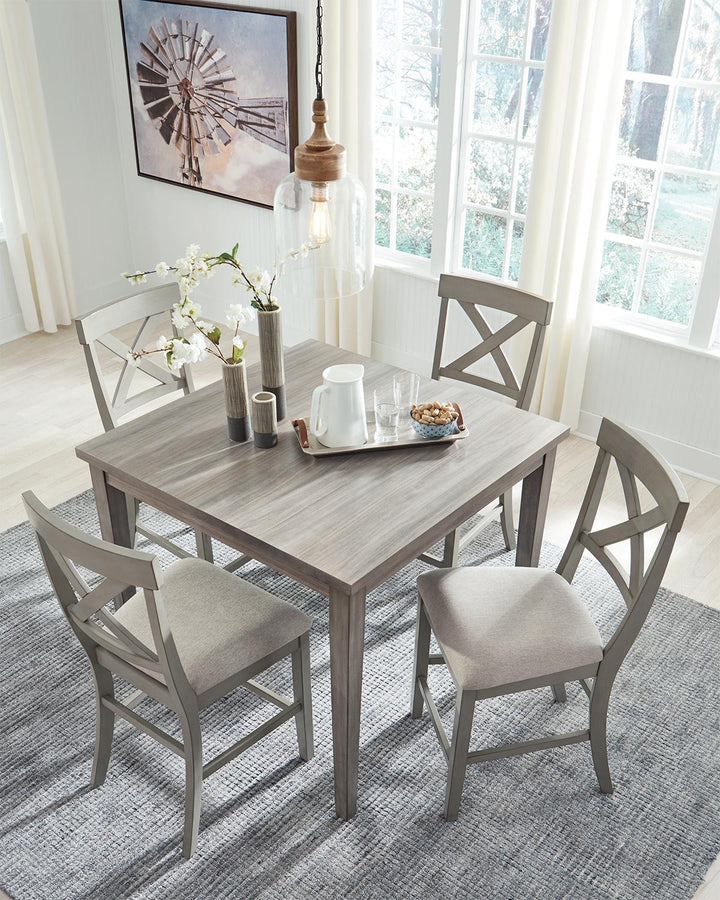 ASHLEY FURNITURE PKG002385 Counter Height Dining Table and 4 Barstools