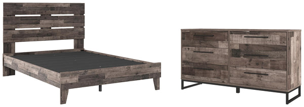ASHLEY FURNITURE PKG009085 Queen Platform Bed With Dresser