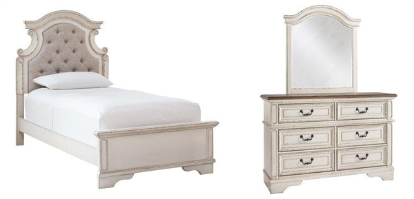 ASHLEY FURNITURE PKG006715 Twin Panel Bed With Mirrored Dresser