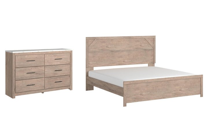ASHLEY FURNITURE PKG009388 King Panel Bed With Dresser