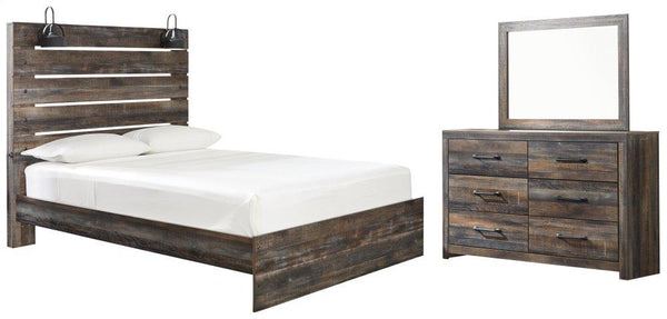 ASHLEY FURNITURE PKG003273 Queen Panel Bed With Mirrored Dresser