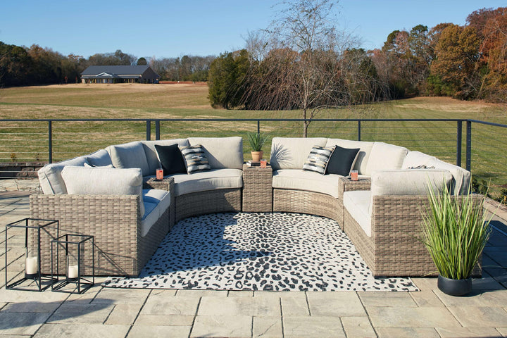 ASHLEY FURNITURE P458P4 Calworth 9-piece Outdoor Sectional