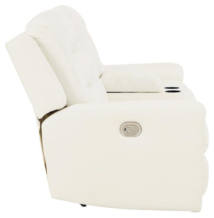 ASHLEY FURNITURE 6110418 Warlin Power Reclining Loveseat With Console