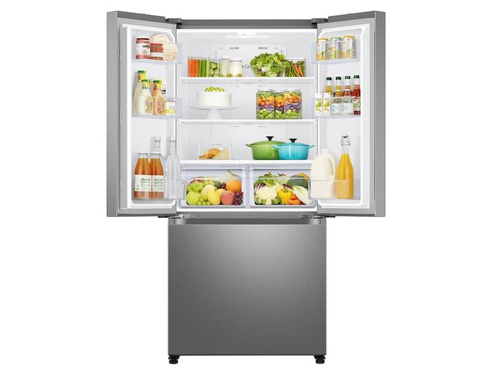 SAMSUNG RF18A5101SR 18 cu. ft. Smart Counter Depth 3-Door French Door Refrigerator in Stainless Steel